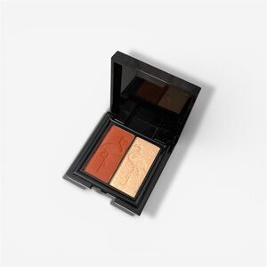 Shaina B. Miami Neutral Eyeshadow Duo Mini Palette Gold Shimmer and Matte Brown